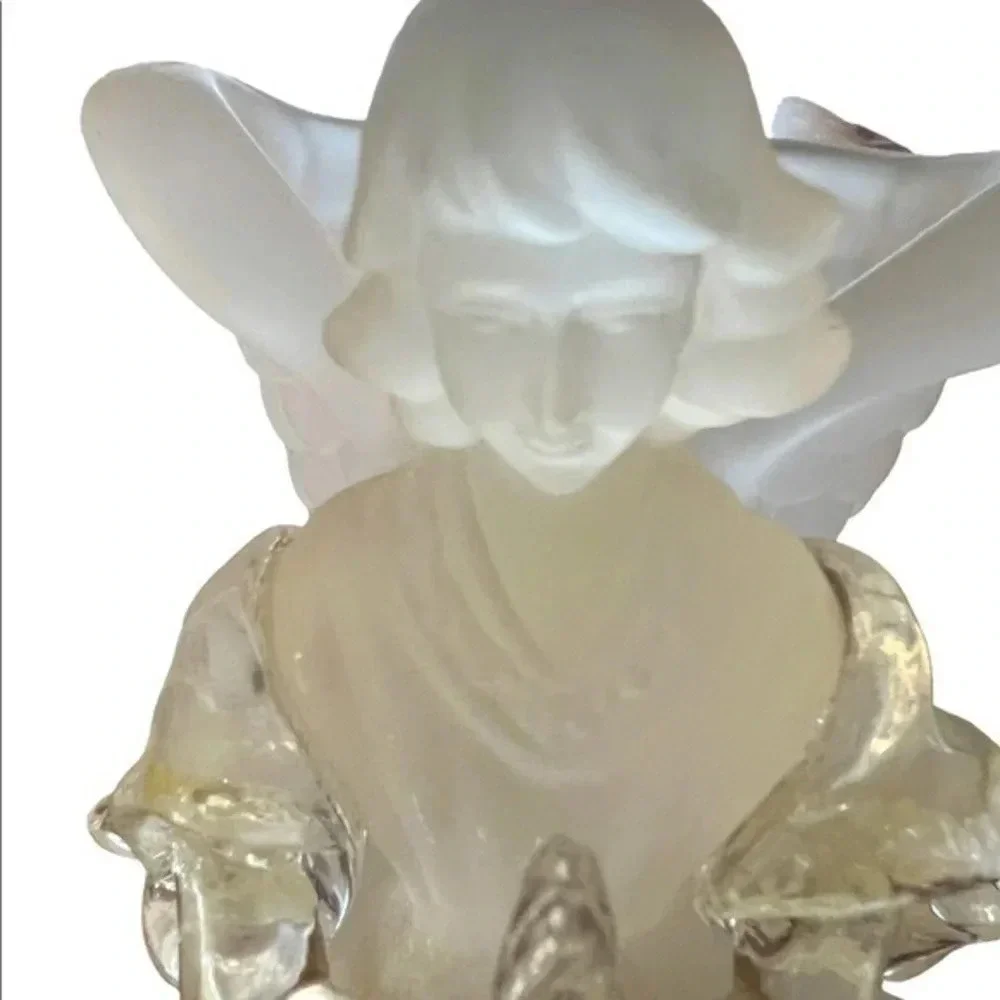VINTAGE‎ Angel Glass Acrylic Figurine Collectable🎄